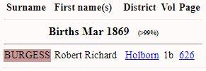 BurgessRobertRichard_Birth_1869_Holborn_1b_626